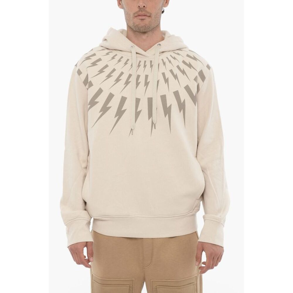 Cotton Fleece Hoodie FAIRISLE THUNDERBOLT